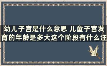 幼儿子宫是什么意思 儿童子宫发育的年龄是多大这个阶段有什么注意的